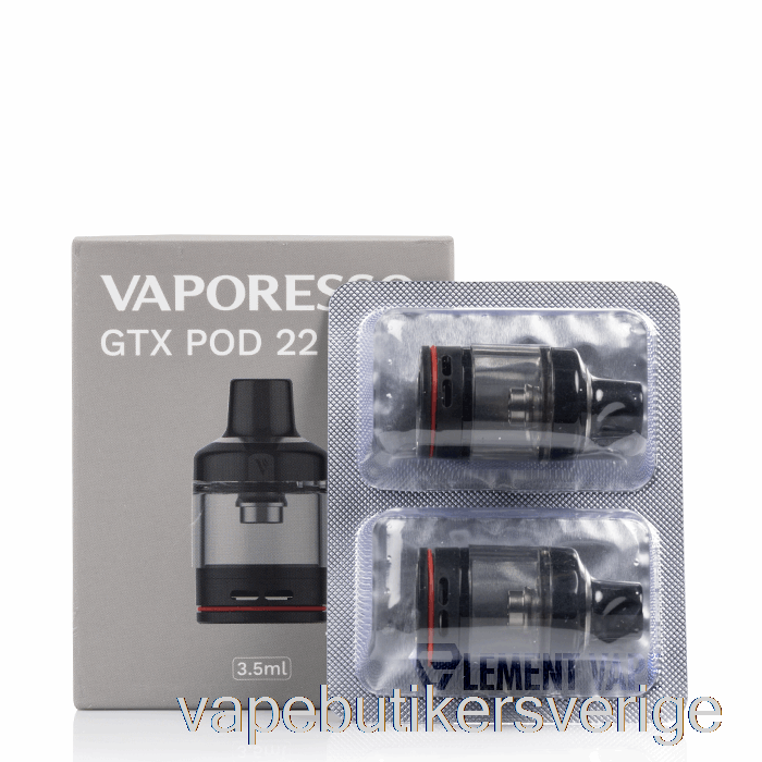 Vape Sverige Vaporesso Gtx Pod 22 & 26 Ersättningsskidor 3,5 Ml Gtx 22 Pods